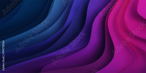 A smooth violet and purple silk fabric background features flowing satin waves and soft curves in a light, abstract textile design