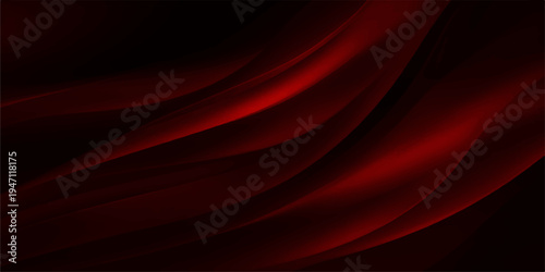 A flowing red silk background features soft satin waves and a dark velvet texture, creating an abstract drapery design ideal for a theater stage backdrop or elegant wallpaper illustration