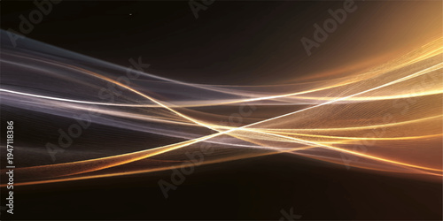 A futuristic abstract background features glowing blue waves and flowing lines that capture the energy of motion and light in a sleek technological pattern design