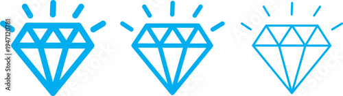 Diamond gemstone icon set vector for web and mobile app. diamond gems sign and symbol black style silhouette. Ring box icon. simple thin line icon vector illustration pack
Diamond gemstone icon set v
