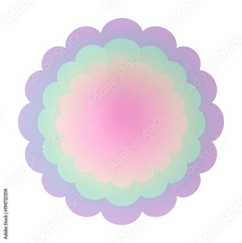 PNG Pastel gradient floral mandala