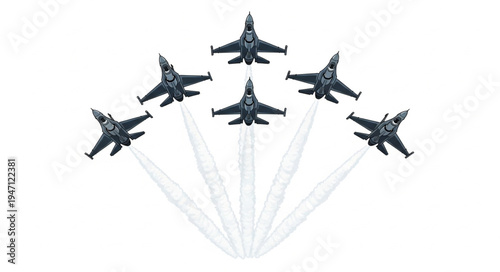 Military Jets Fly Formation.