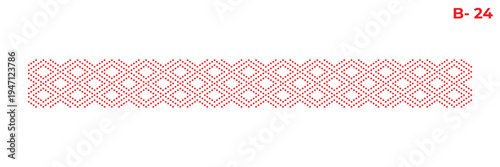 Rhinestone hotfix seamless pattern of diamond-like design ideal for saree, ladies' suit, design for laser cutting, 2.2 mm hole size 6 ss.