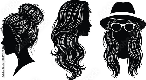 Black silhouette icon set featuring a detailed butterfly with decorative wings a simple dragonfly and a small ladybug for nature design projects.