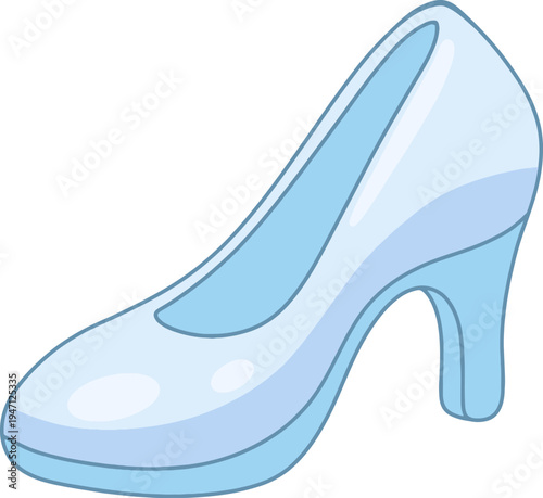 Blue Glass Slipper Fairytale Icon