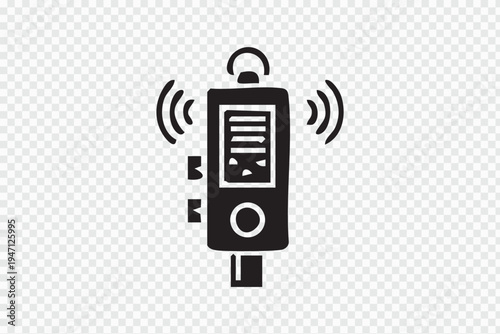 Wireless portable device with signal emmission