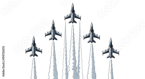 Military Jets Flying Formation.