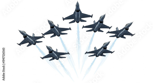 Military Jets Flying Formation.