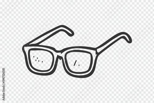 A simple line drawing of a pair of glasses
