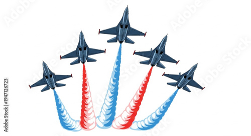 Military Jets Flying Formation.