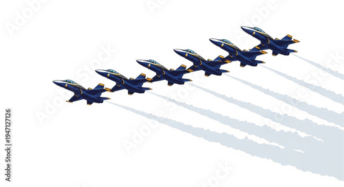 Military jets flying in formation.