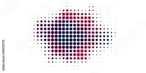 Abstract Halftone Dot Pattern with Gradient Colors.