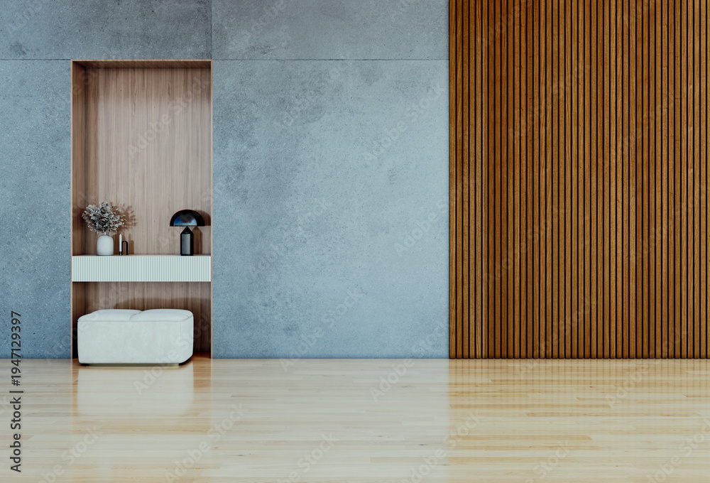 Naklejka premium Large luxury modern bright interiors Living room mockup illustration 3D rendering Generated Color Image