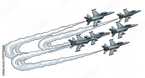 Military Jets Flying in Formation.