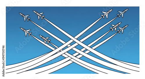 Military jets flying in formation.