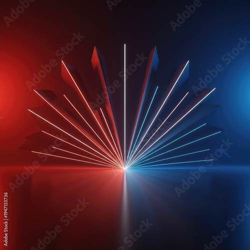 Abstract minimalist visualization of a conceptual growth area, showing geometric light expanding across a neutral, limitless surface, empty, scope, innovation