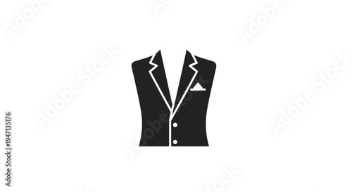 Simple black vest icon design.