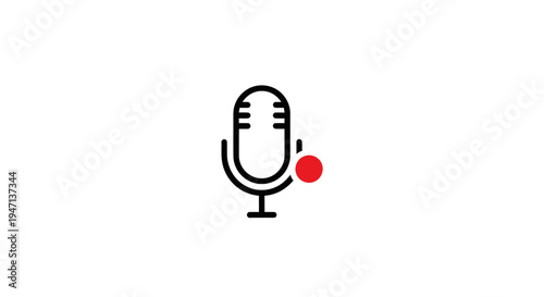 A simple microphone icon graphic design.