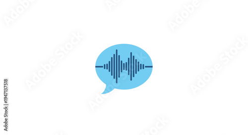 Sound wave symbol in a speech bubble.