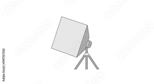 A softbox on a tripod stand.