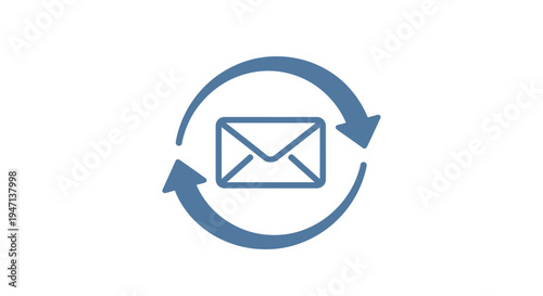 Email communication exchange icon symbol.