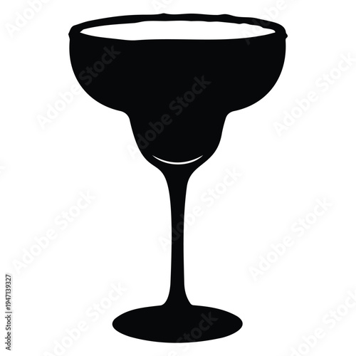 Margarita glass vector illustration for cocktail menu and party invitations isolated on white space