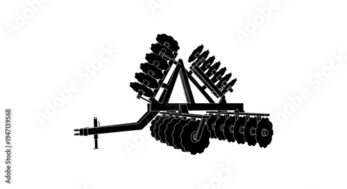 Tractor rotary tiller for soil preparation and cultivation in agriculture