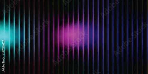 Glass gradient effect with vibrant colors and blurred lines