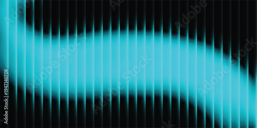 Glass gradient effect with vibrant turquoise and black backgrounds