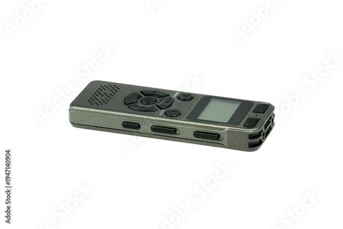 Bild auf Leinwand Portable digital voice recorder Dictaphone isolated on white background professi