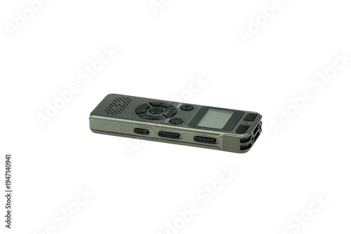 Bild auf Leinwand Portable digital voice recorder Dictaphone isolated on transparent background pr