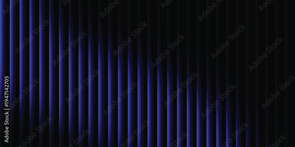 Fototapeta premium Glass gradient effect with blue and black vertical lines