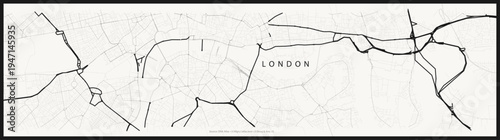 London Road Network ? Ink Cartographic Line Art