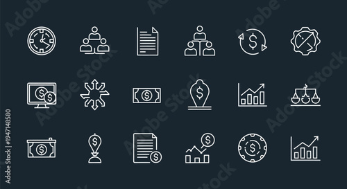 Business and finance icon set