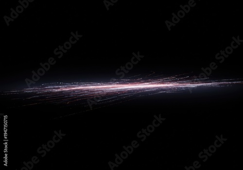Deep cosmic background showing faint residual light trails across the expanse of space, suggesting ancient energy decay, glow, ambient, dark