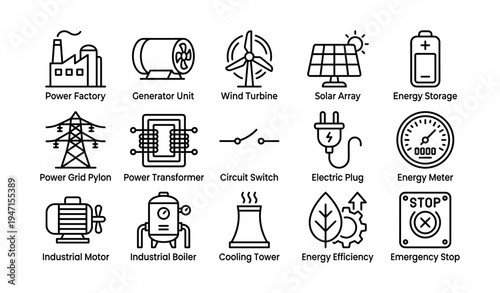 Icons of renewable energy and power systems