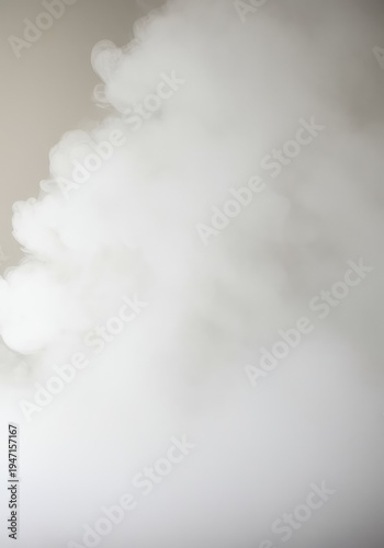 Expansive ethereal blank background filled with soft white steam or mist. Excellent for copy space, texture, design, and abstract concepts, overlay, light, subtle