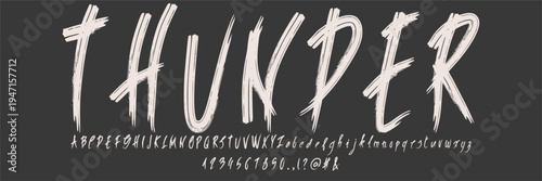 Distressed dry brush display font. Gritty hand written typeface for bold branding, music posters, and rebellious graphic design projects.