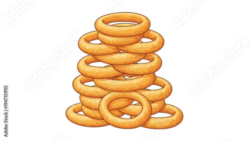 Stack of Golden Donuts.