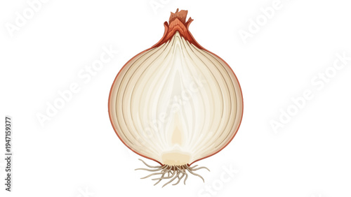 Whole Onion with Roots.