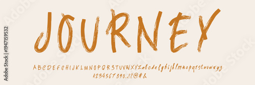 Hand written brush script display font. Artistic textured calligraphy style for modern logos, social media quotes, and creative branding projects.