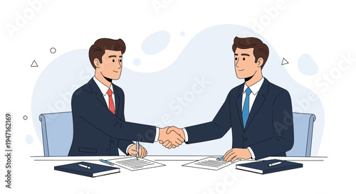 Businessmen shaking hands over a deal, agreement, partnership, success, teamwork concept