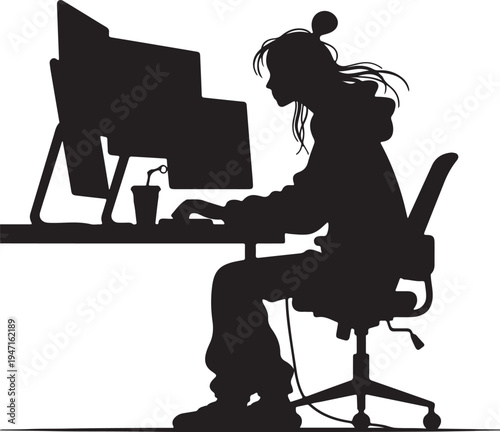 Abstract digital portrait with glitch effects and vertical interference patterns