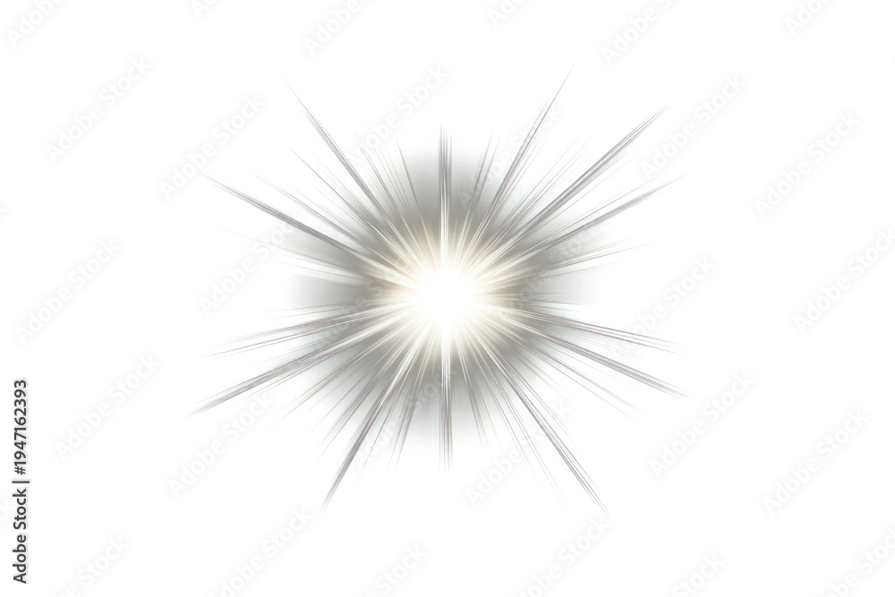 Obraz premium PNG An isolated white blink sun ray light effect background lighting outdoors.