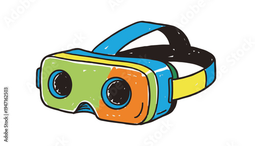 Virtual Reality Headset Illustration for Metaverse Technology and Cyber Monday Digital Electronics Sale