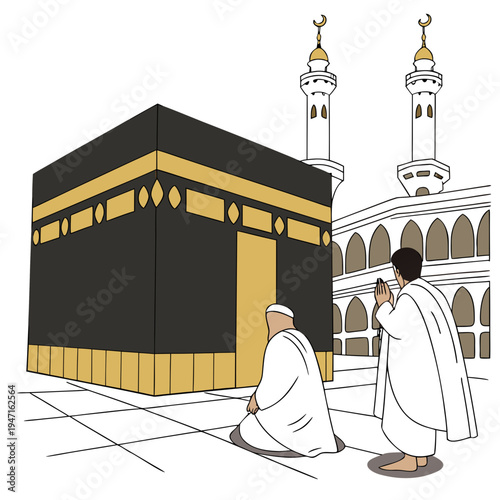 Of muslims praying at the kaaba in mecca prayer islam