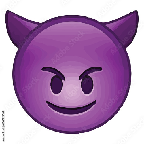 Mischievous Purple Devil Icon