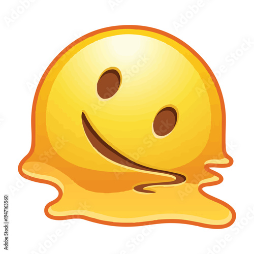 Melting Happy Face Icon