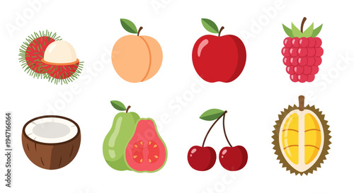 Colorful assortment of fresh fruits