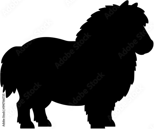 Shetland Pony Silhouette – Flat Vector Plotter Cut File